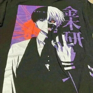 Tokyo Ghoul Kaneki Split Face black short sleeve Men’s tshirt